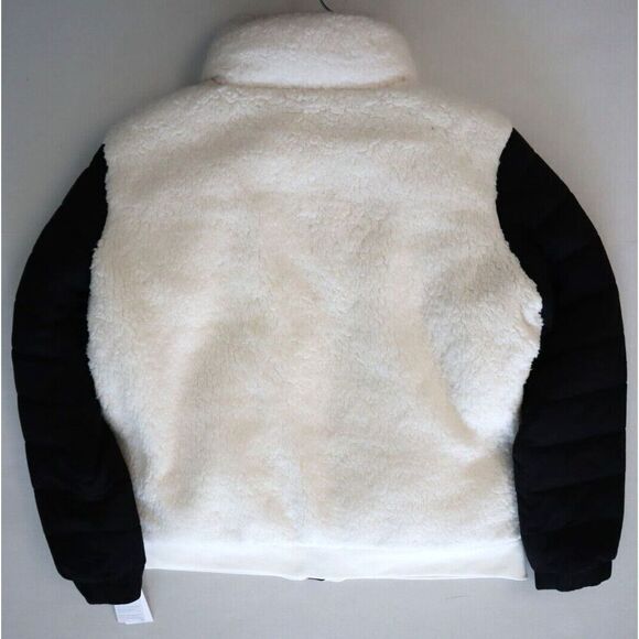 Tommy Hilfiger Sport Women Sz XL Black/White Full Zip Cropped Fleece Jacket - Picture 2 of 8